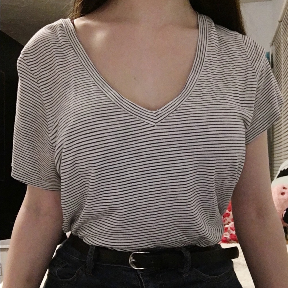 Old Navy V-Neck Stripped Top
